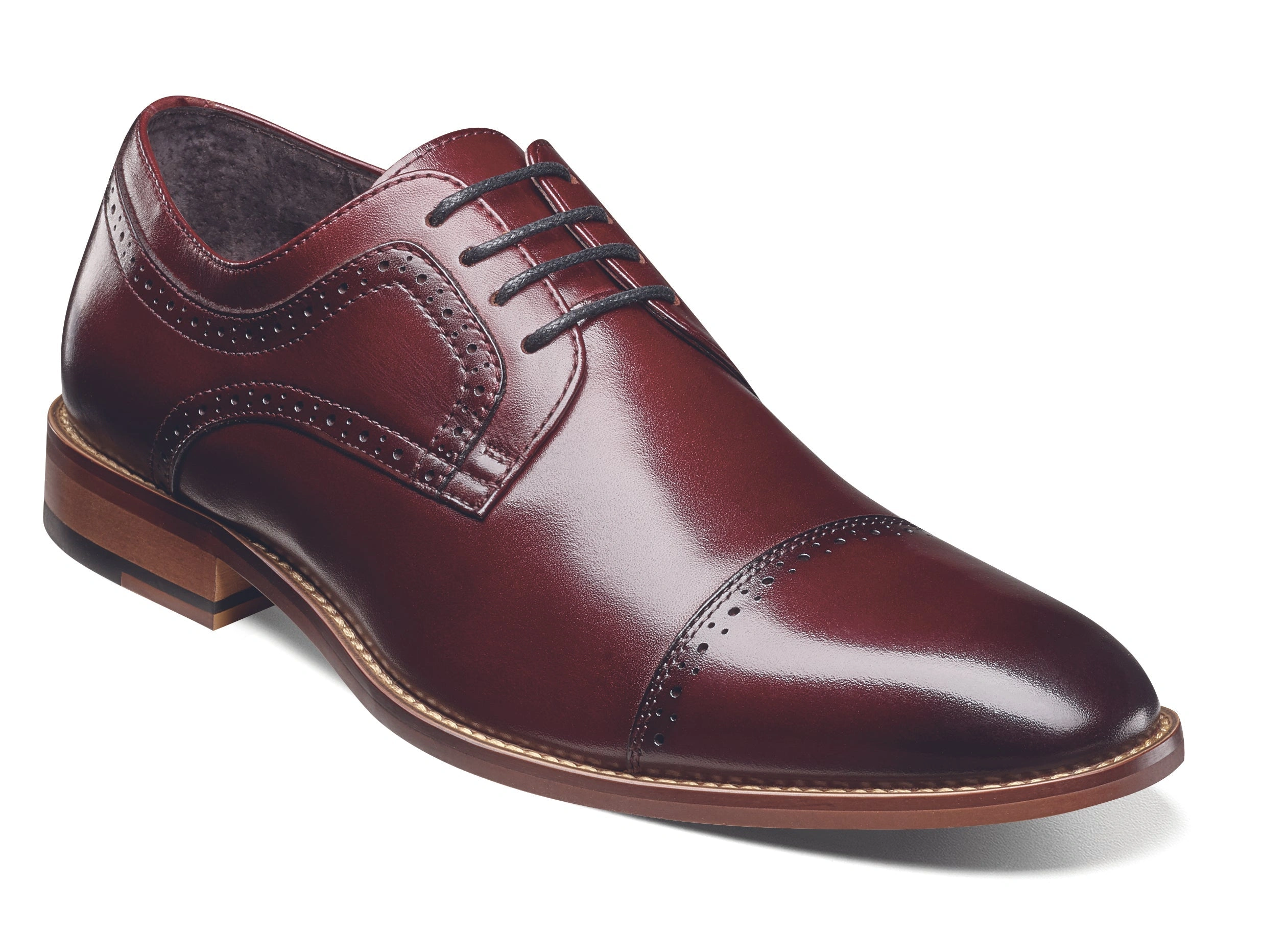 Stacy Adams Dickinson: Elegancia Borgoña en Tus Pies - Oxford Clásico con Estilo Inigualable.